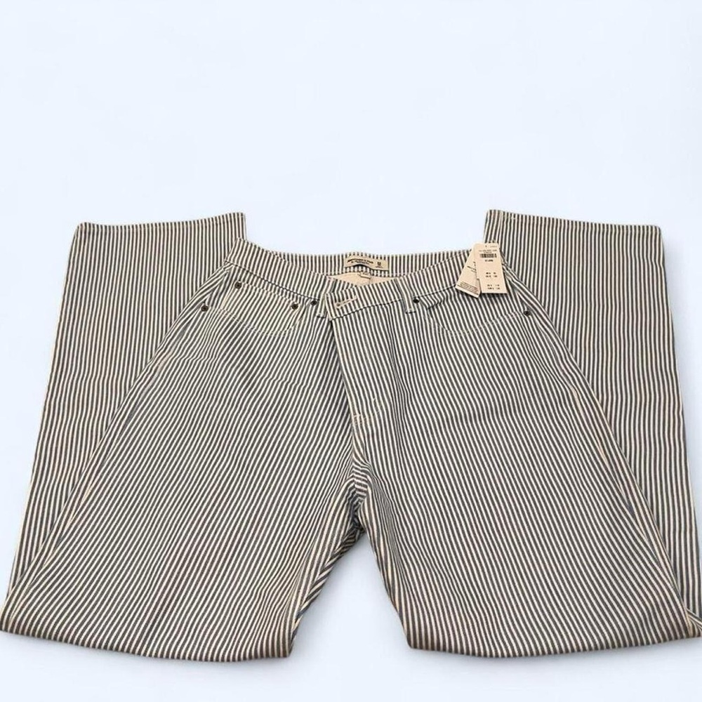 Abercrombie & Fitch Blue and Cream Striped Trousers